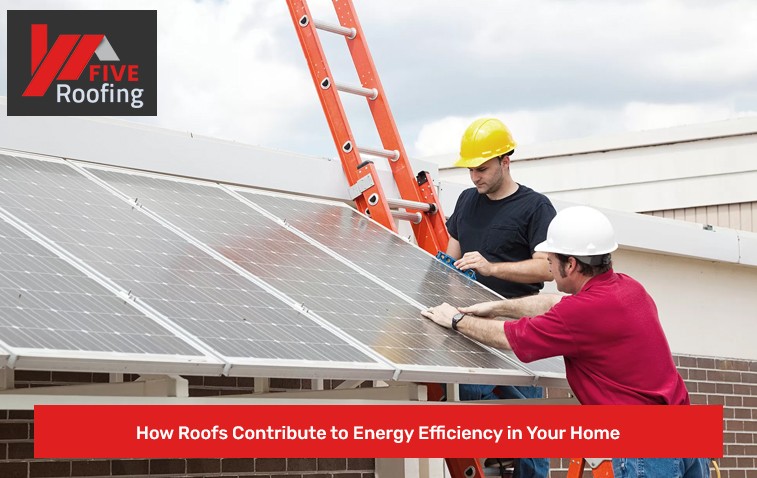 Workers installing solar panels on a roof for energy efficiency